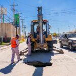 Atiende JMAS hundimiento en avenida Manuel J. Clouthier 4 4 1